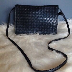 Bottega Veneta Black Woven Crossbody